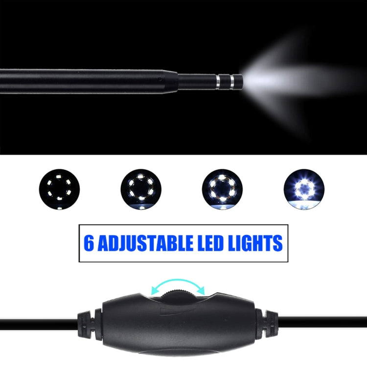 AN101 5.5mm Home Otoscope Three-in-One Ear Endoscope 30W HD Otoscope Visual Ear Picking Otoscope(Black) -  by buy2fix | Online Shopping UK | buy2fix