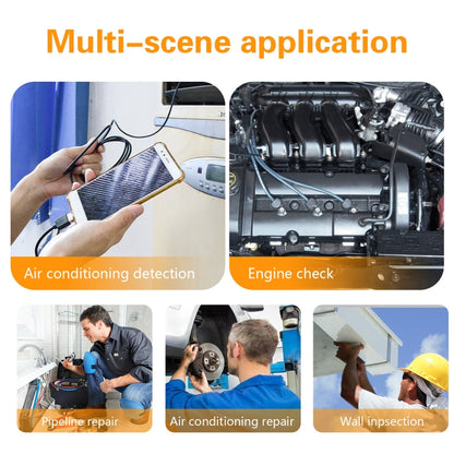 Y101 8mm Spiral Head 3 In 1 Waterproof Digital Endoscope Inspection Camera, Length: 5m Flexible Cable(Black) -  by buy2fix | Online Shopping UK | buy2fix
