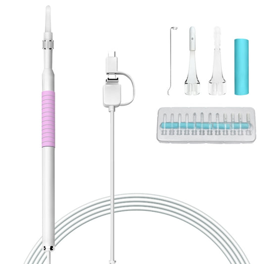 I98 1.3 Million HD Visual Earwax Clean Tool Endoscope Borescope with 6 LEDs, Lens Diameter: 5.5mm (Pink) -  by buy2fix | Online Shopping UK | buy2fix