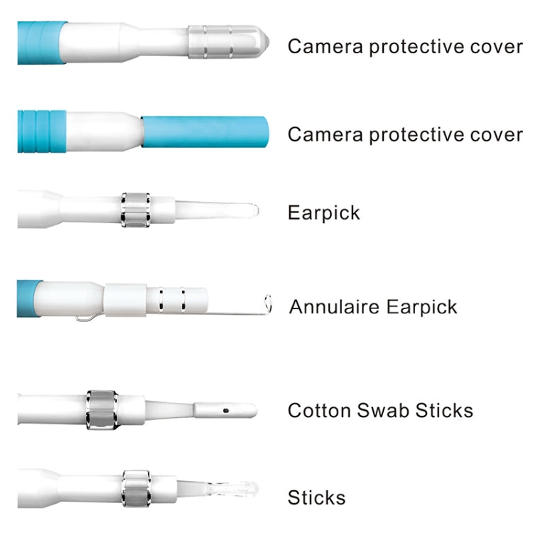 I98 1.3 Million HD Visual Earwax Clean Tool Endoscope Borescope with 6 LEDs, Lens Diameter: 5.5mm (Blue) -  by buy2fix | Online Shopping UK | buy2fix