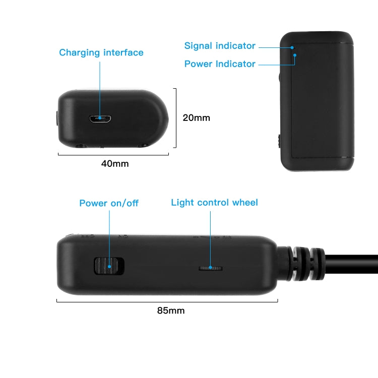 F220 5.5mm HD 5.0MP WIFI Endoscope Inspection Camera with 6 LEDs, Length: 5m -  by buy2fix | Online Shopping UK | buy2fix