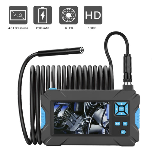 P30 5.5mm IP67 Waterproof 4.3 inch HD Portable Endoscope Hard Cable Industrial Endoscope, Cable Length: 2m(Blue) -  by buy2fix | Online Shopping UK | buy2fix