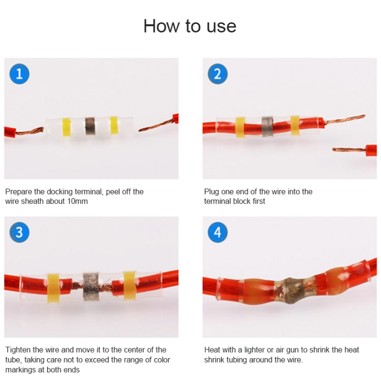 100 PCS / Box Professional Water Resistant Solder Ring Heat-shrinkable Tube by buy2fix