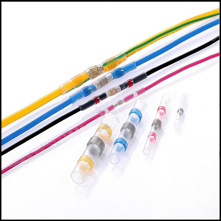 100 PCS AWG22-18 0.5-1.5mm Seal Heat Shrink Butt Wire Connectors Red Terminals Solder Sleeve(Red) by buy2fix