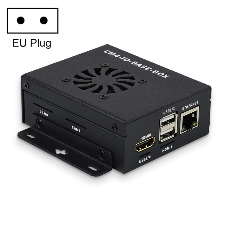 Waveshare Mini IO Board Lite Ver Mini-Computer Base Box with Metal Case & Cooling Fan for Raspberry Pi CM4(EU Plug) by WAVESHARE