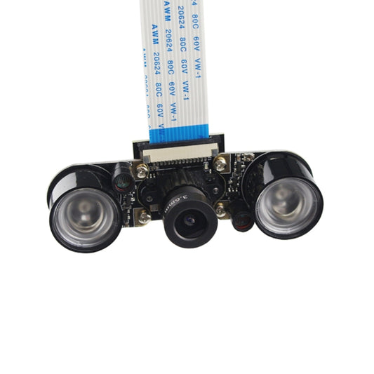 5MP OV5647 Adjustable Focal Infrared Night Vision Camera with 2 PCS IR Sensor Lights for Raspberry Pi 3 - Raspberry Pi Accessories by buy2fix | Online Shopping UK | buy2fix