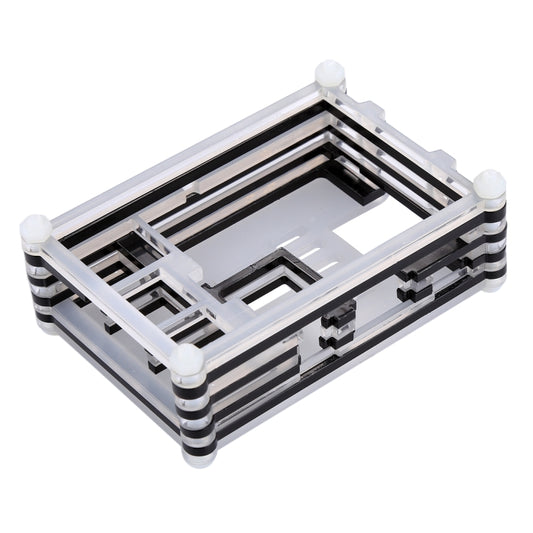 9 Layers Acrylic Box Shell Case with Cooling Fan Hole for Raspberry pi 3(Black) - Raspberry Pi Accessories by buy2fix | Online Shopping UK | buy2fix