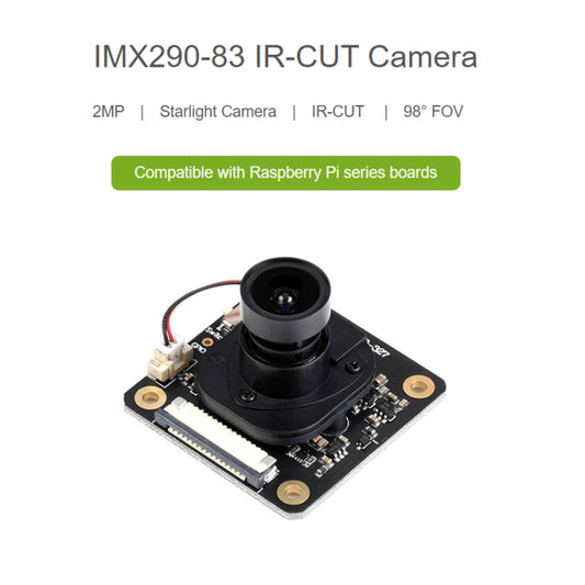 Waveshare IMX290-83 IR-CUT Camera Module, Starlight Camera Sensor, Fixed-Focus, 2MP - Modules Expansions Accessories by WAVESHARE | Online Shopping UK | buy2fix