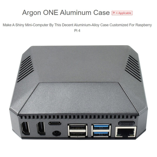 Waveshare Argon One Aluminum Case For Raspberry Pi 4, with Safe Power Button - Modules Expansions Accessories by WAVESHARE | Online Shopping UK | buy2fix