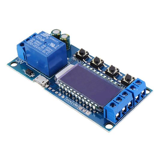 XY-LJ02 6-30V Micro USB Digital LCD Display Time Delay Relay Module Control Timer Switch - Relay Module by buy2fix | Online Shopping UK | buy2fix