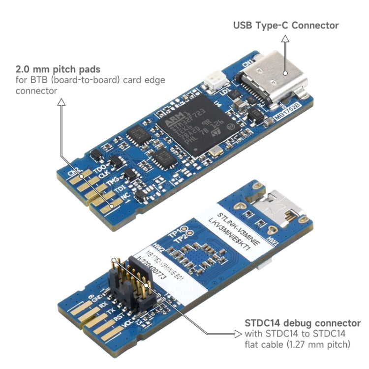 Waveshare STLINK-V3MINIE In-Circuit Debugger And Programmer Board For STM32 by WAVESHARE