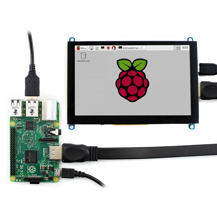 WAVESHARE 5 Inch HDMI LCD (H) 800x480 Touch Screen  for Raspberry Pi Supports Various Systems - LCD & LED Display Module by buy2fix | Online Shopping UK | buy2fix