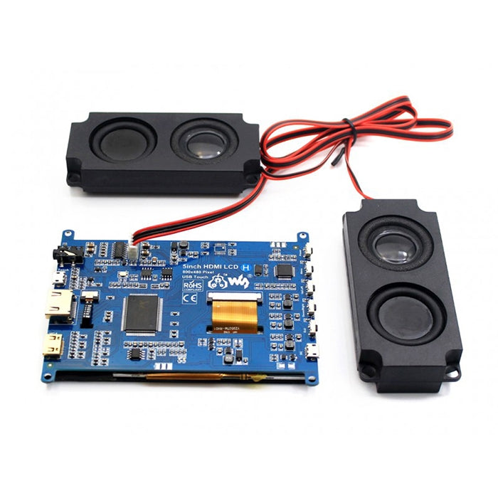 WAVESHARE 5 Inch HDMI LCD (H) 800x480 Touch Screen  for Raspberry Pi Supports Various Systems - LCD & LED Display Module by buy2fix | Online Shopping UK | buy2fix