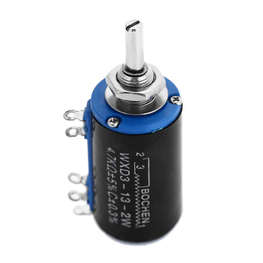 WXD3 - 13 - 2W 4.7K Ohm  Multiturn Precision Potentiometer -Black - Other Accessories by buy2fix | Online Shopping UK | buy2fix