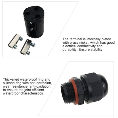 XYS20 IP68 Waterproof 3 Pin Straight Cable Connector - Connector & Plug by buy2fix | Online Shopping UK | buy2fix