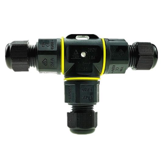 XYT21 IP68 Waterproof 3 Pin T-type Cable Connector - Connector & Plug by buy2fix | Online Shopping UK | buy2fix