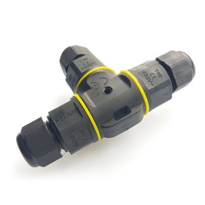 XYT21 IP68 Waterproof 3 Pin T-type Cable Connector - Connector & Plug by buy2fix | Online Shopping UK | buy2fix
