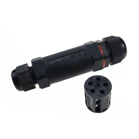 XY25 IP68 Waterproof 5 Pin Straight Cable Connector - Connector & Plug by buy2fix | Online Shopping UK | buy2fix