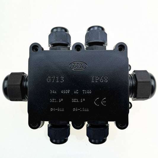 G713 IP68 Waterproof Six-way Junction Box for Protecting Circuit Board - Connector & Plug by buy2fix | Online Shopping UK | buy2fix