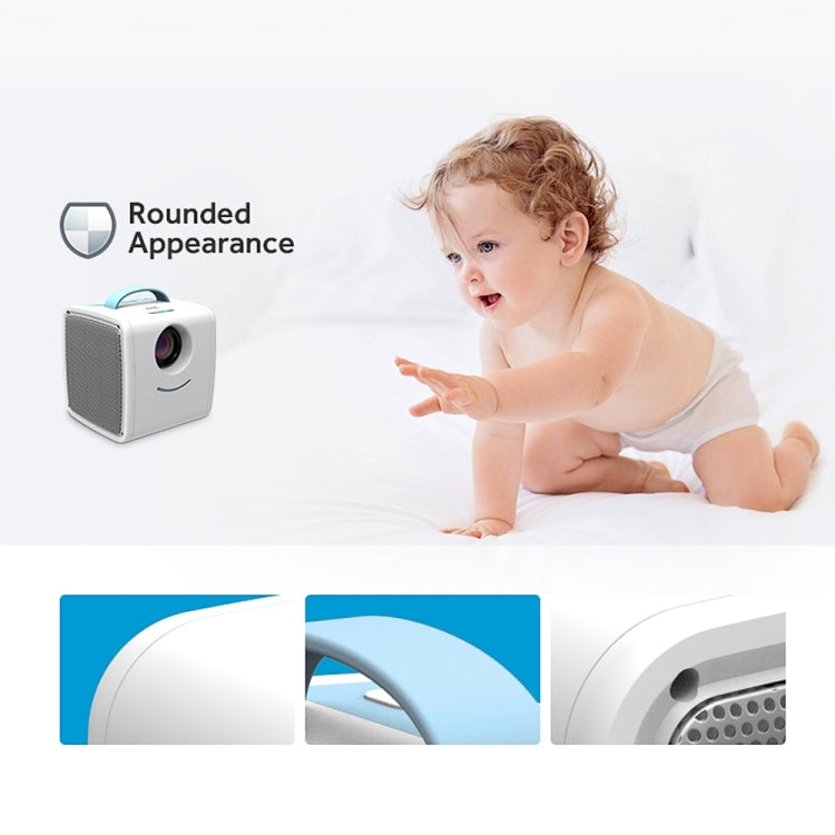 W-S1 10W Children Video Projector 30 Lumens HD 1080P LCD Technology, Support AV / USB / Mini SD Card / HDMI / Audio (Blue) - Mini Projector by buy2fix | Online Shopping UK | buy2fix