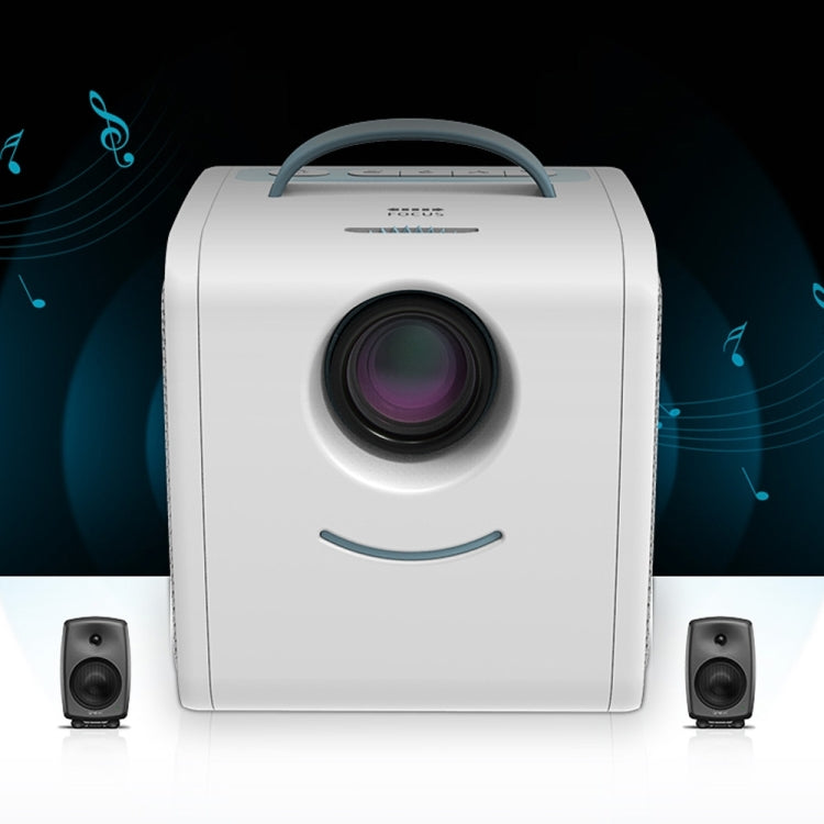 W-S1 10W Children Video Projector 30 Lumens HD 1080P LCD Technology, Support AV / USB / Mini SD Card / HDMI / Audio (Blue) - Mini Projector by buy2fix | Online Shopping UK | buy2fix