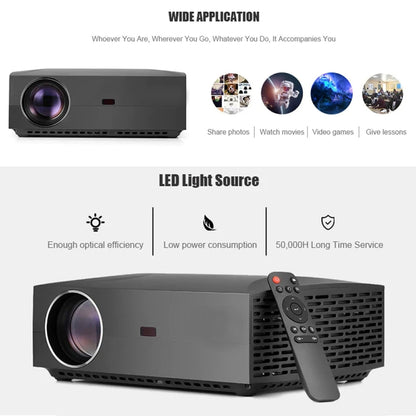 Vivibright F30 5.8 inch LCD Screen 4200 Lumens 1920 x 1080P Full HD Smart Projector with Remote Control, Support Audio out / SPDIF/ AV in / USB / HDMI(Black) - LED Projector by VIVIBRIGHT | Online Shopping UK | buy2fix