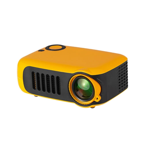A2000 Portable Projector 800 Lumen LCD Home Theater Video Projector, Support 1080P, UK Plug (Yellow) by buy2fix