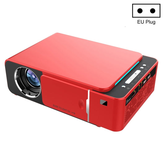 T6 2000ANSI Lumens Mini Theater Projector, Android 7.1 RK3128 Quad Core, 1GB+8GB, EU Plug(Red) - LED Projector by buy2fix | Online Shopping UK | buy2fix