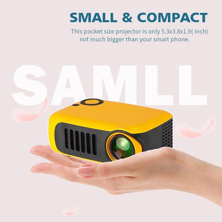 A2000 1080P Mini Portable Smart Projector Children Projector, UK Plug(Black) - Mini Projector by buy2fix | Online Shopping UK | buy2fix