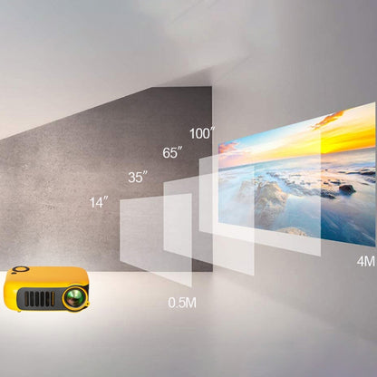 A2000 1080P Mini Portable Smart Projector Children Projector, UK Plug(Black) - Mini Projector by buy2fix | Online Shopping UK | buy2fix