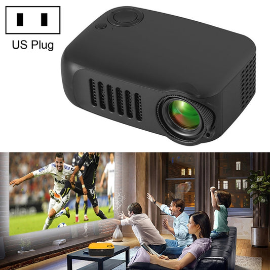 A2000 1080P Mini Portable Smart Projector Children Projector, US Plug(Black) - Mini Projector by buy2fix | Online Shopping UK | buy2fix