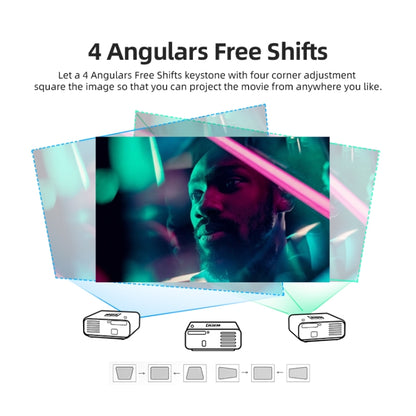AUN U001 4K 18000 Lumens Portable Home Theater LED HD Digital Projector (US Plug) - LED Projector by AUN | Online Shopping UK | buy2fix