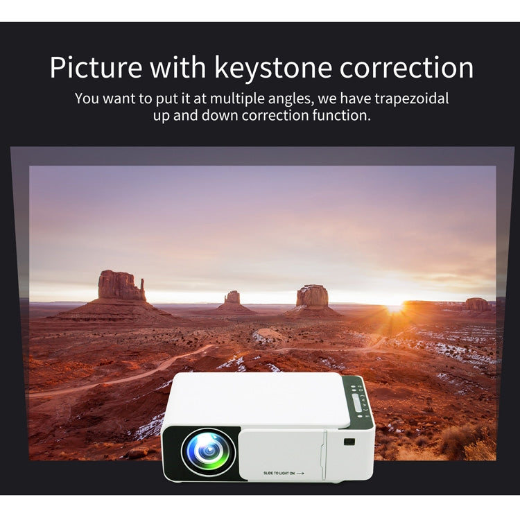 T5 100ANSI Lumens 1024x600 Resolution LED+LCD Technology Smart Projector, Support HDMI / SD Card / 2 x USB / Audio 3.5mm, Same Screen Version - LED Projector by buy2fix | Online Shopping UK | buy2fix