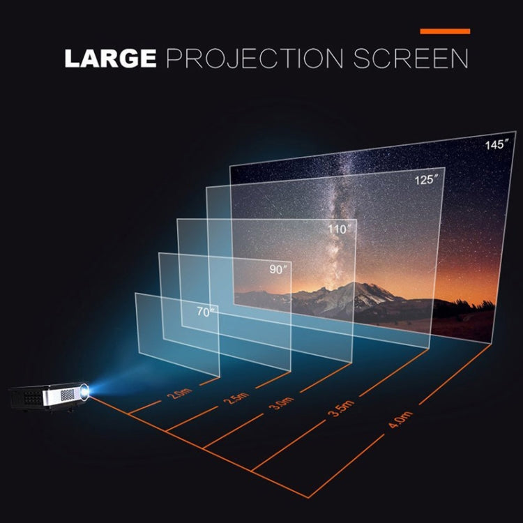 Wejoy L2 300ANSI Lumens 5.8 inch LCD Technology HD 1280*768 pixel Projector with Remote Control,  VGA, HDMI(Black) - Mini Projector by WEJOY | Online Shopping UK | buy2fix