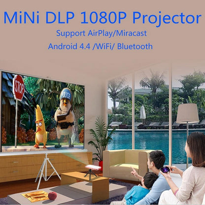 Wejoy DL-S6+ 1000 Lumens 854x480 Smart Mini Projector, RK3128 CPU, 1GB+32GB, Android 4.4, Bluetooth, WiFi, HDMI(Rose Gold) - Mini Projector by WEJOY | Online Shopping UK | buy2fix