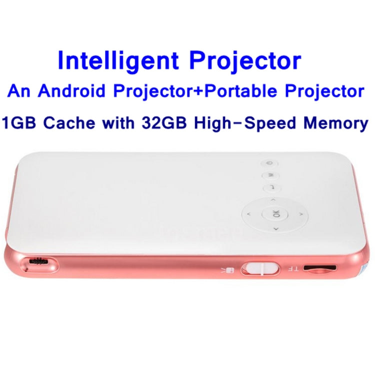 Wejoy DL-S6+ 1000 Lumens 854x480 Smart Mini Projector, RK3128 CPU, 1GB+32GB, Android 4.4, Bluetooth, WiFi, HDMI(Rose Gold) - Mini Projector by WEJOY | Online Shopping UK | buy2fix
