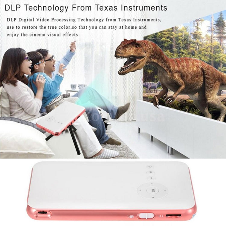 Wejoy DL-S6+ 1000 Lumens 854x480 Smart Mini Projector, RK3128 CPU, 1GB+32GB, Android 4.4, Bluetooth, WiFi, HDMI(Rose Gold) - Mini Projector by WEJOY | Online Shopping UK | buy2fix
