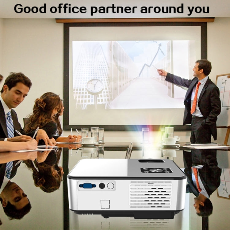 Cheerlux C9 1920x1080P HD Same Screen Smart Projector, Support HDMI x 2 / USB x 2 / VGA / AV (Black) - LED Projector by Cheerlux | Online Shopping UK | buy2fix