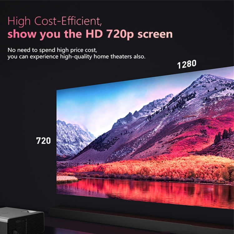 RD825 1280x720 2200LM Mini LED Projector Home Theater, Support HDMI & AV & VGA & USB, General Version (Silver) - LED Projector by buy2fix | Online Shopping UK | buy2fix