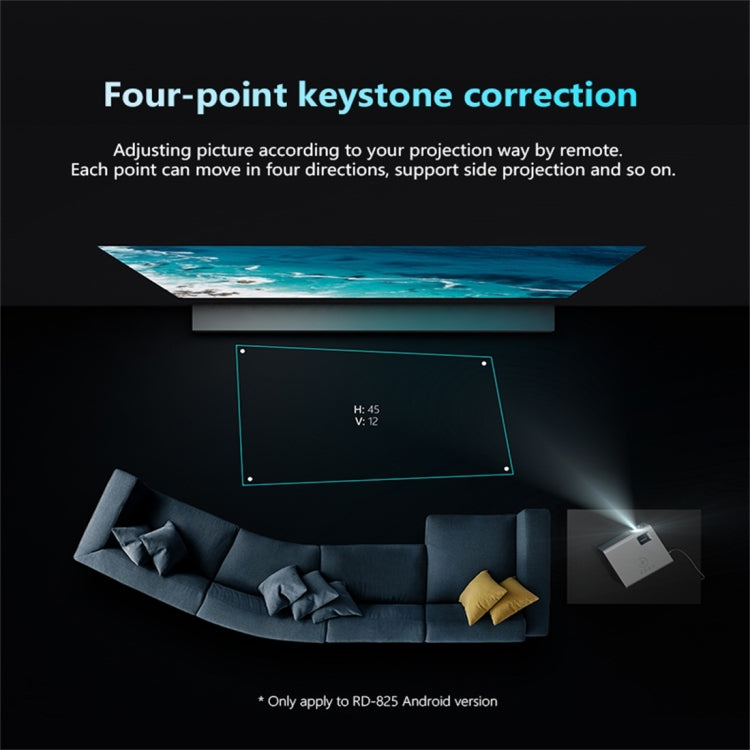 RD825 1280x720 2200LM Mini LED Projector Home Theater, Support HDMI & AV & VGA & USB, General Version (Silver) - LED Projector by buy2fix | Online Shopping UK | buy2fix