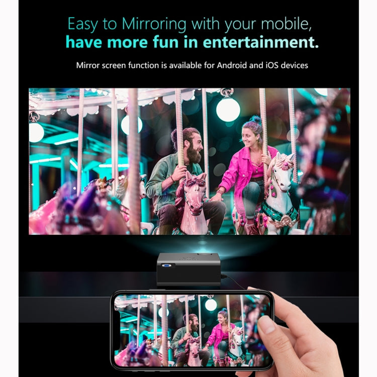 RD825 1280x720 2200LM Mini LED Projector Home Theater, Support HDMI & AV & VGA & USB, Mobile Phone Version (Silver) - LED Projector by buy2fix | Online Shopping UK | buy2fix