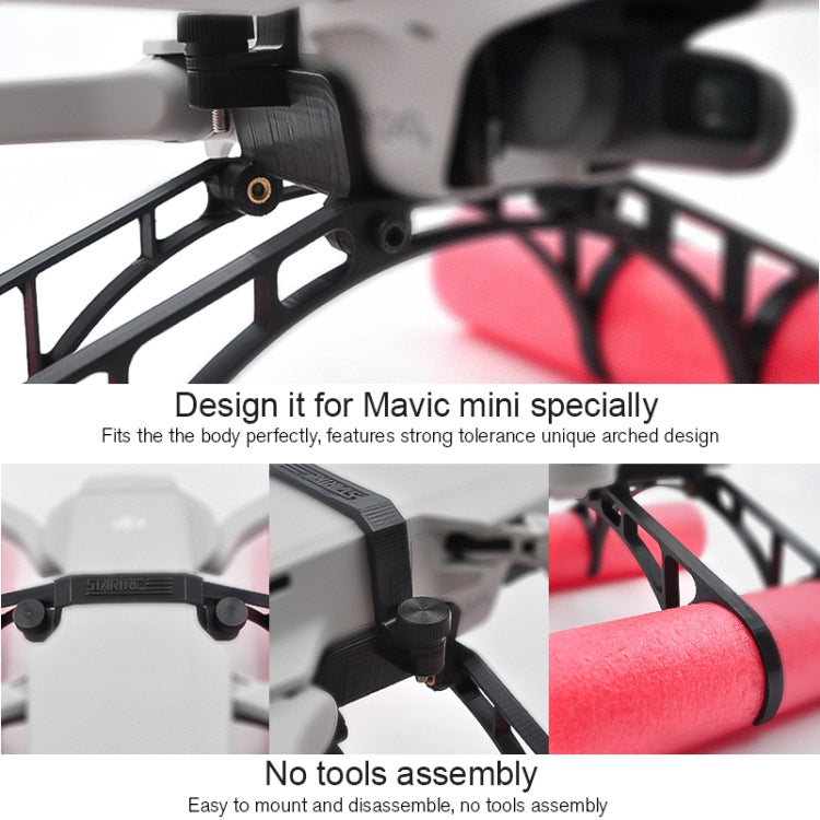 STARTRC Buoyancy Rod Absorbing Height Extender Landing Bracket for DJI Mavic 2 mini(Black Red) by buy2fix