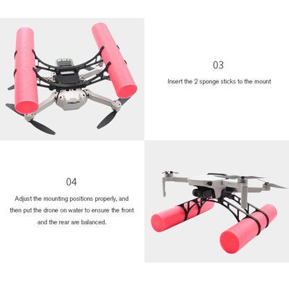 STARTRC Buoyancy Rod Absorbing Height Extender Landing Bracket for DJI Mavic 2 mini(Black Red) by buy2fix