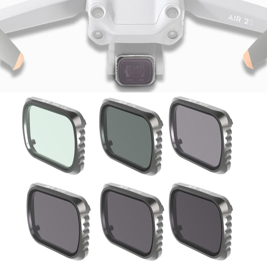JSR KS 6 in 1 UV + CPL + ND4 + ND8 + ND16 + ND32 Lens Filter for DJI Air 2S, Aluminum Frame - Lens Filter by JSR | Online Shopping UK | buy2fix