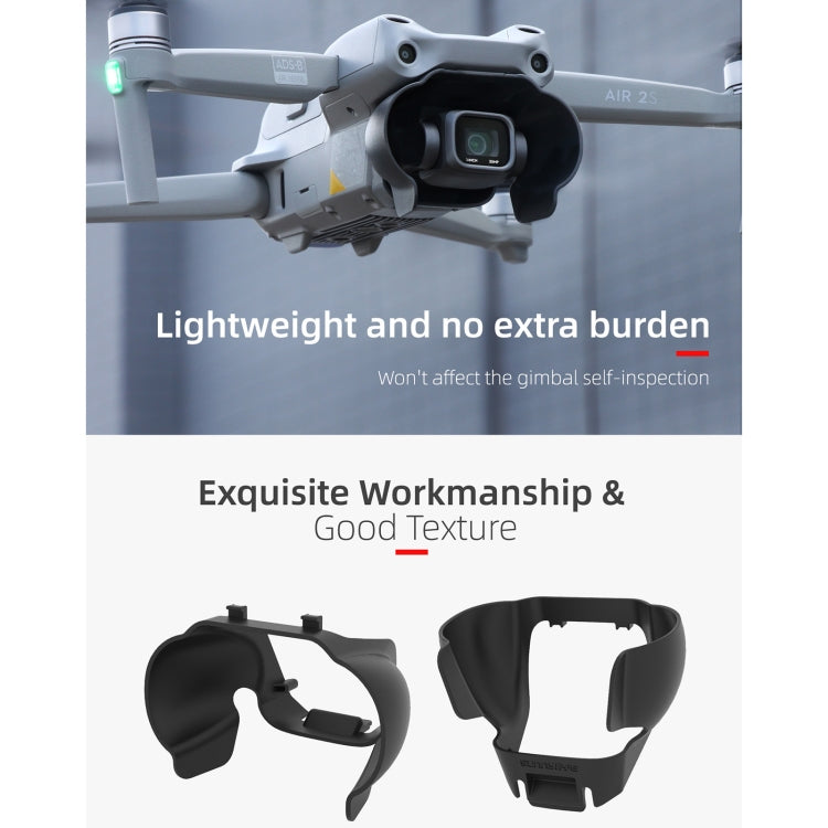 Sunnylife A2S-Q9350 Camera Lens Sunshade Anti-glare Hood for DJI Air 2S / Mavic Air 2 (Black) - Other by buy2fix | Online Shopping UK | buy2fix