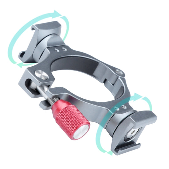 Adaptateur d'anneau de support d'extension de stabilisateur avec double base de chaussure froide pour DJI OM4 / Osmo Mobile 3