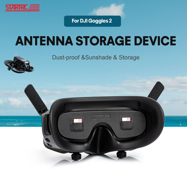 For DJI Goggles 2 / Avata Goggles STARTRC PU Dustproof Memory Card Storage Holder Lens Cover Antenna Storage Cover(Black) - Other by buy2fix | Online Shopping UK | buy2fix