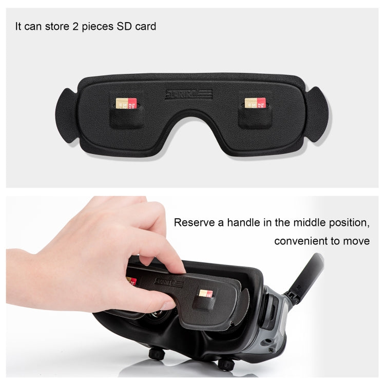 For DJI Goggles 2 / Avata Goggles STARTRC PU Dustproof Memory Card Storage Holder Lens Cover Antenna Storage Cover(Black) - Other by buy2fix | Online Shopping UK | buy2fix