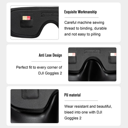 For DJI Goggles 2 / Avata Goggles STARTRC PU Dustproof Memory Card Storage Holder Lens Cover Antenna Storage Cover(Black) - Other by buy2fix | Online Shopping UK | buy2fix