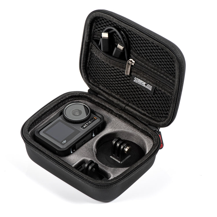 For DJI Osmo Action 3 STARTRC Camera Carry Case with Carabiner & Strap (Black) - Case & Bags by STARTRC | Online Shopping UK | buy2fix